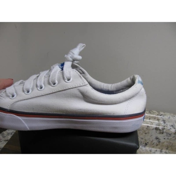 Keds sneakers, size 6 heavy duty cotton. Dryer markers on back of one shoe. - Picture 7 of 11
